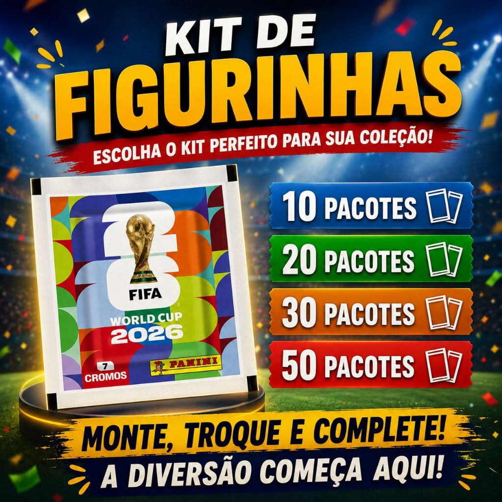 Kit Figurinhas Copa 2026 Oficial FIFA Kit 10 20 30 40 ou 50 Envelopes - FIFA …