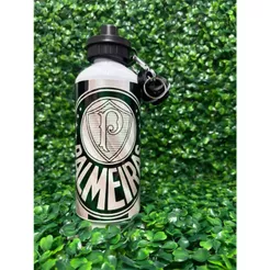 Garrafa Alumínio 600ml Palmeiras Personalizada Nome Verdão Porco Presente Torcedor Nação