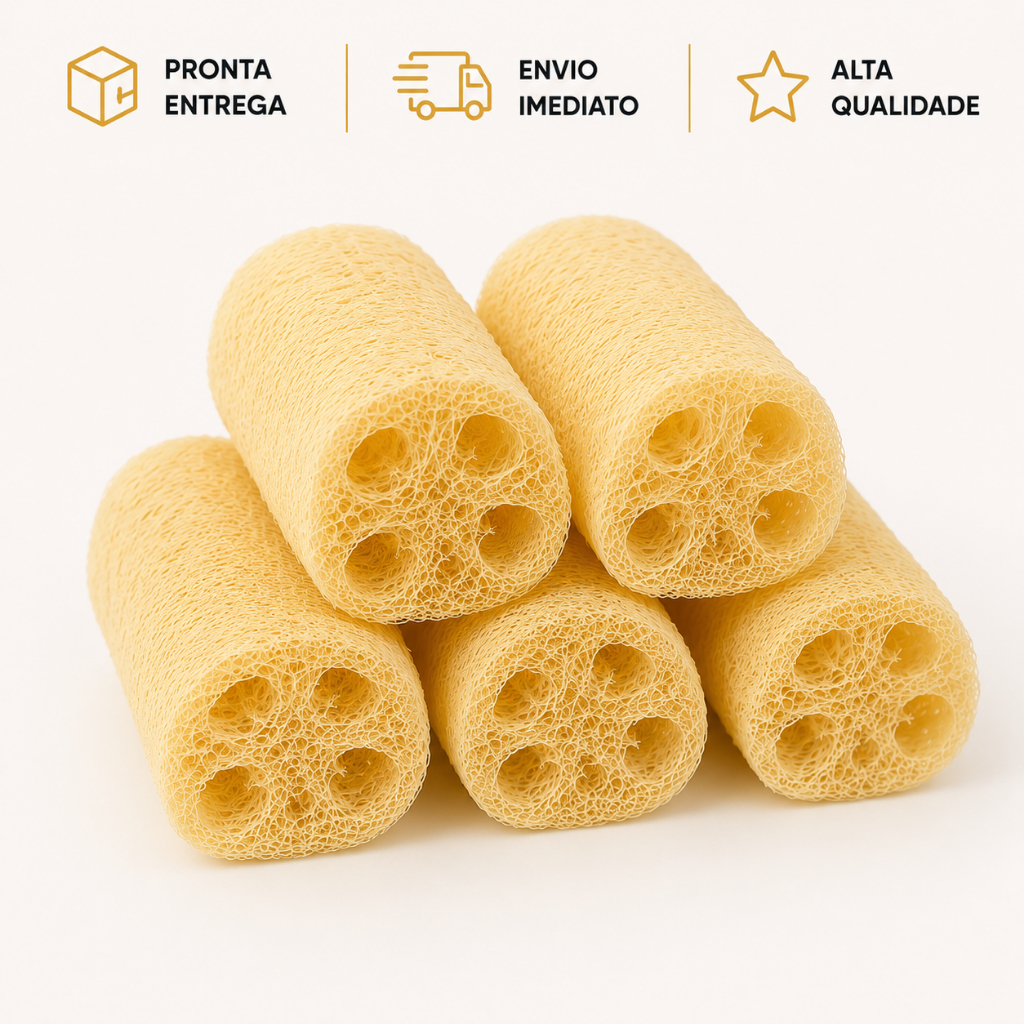 Kit 5 Esponja Vegetal Bucha Natural 100% Ecológica Promoção