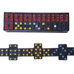 Brinquedo Dominó Colorido 28 Peças para Prenda Festa Junina Escolar Brinde Kit 1 2 3 4 5 Unidades