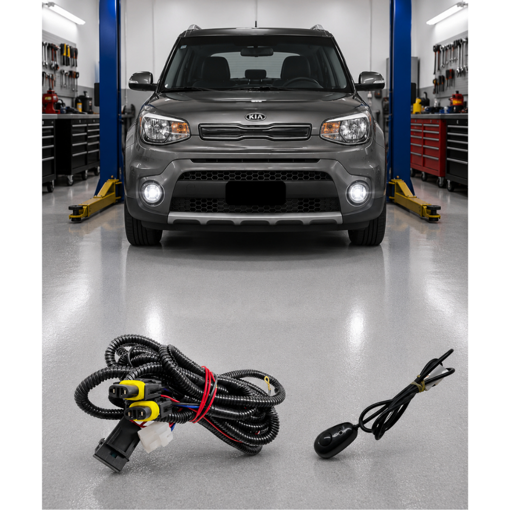Chicote Completo Farol De Milha Kia Soul Todos Interruptor Colante H11