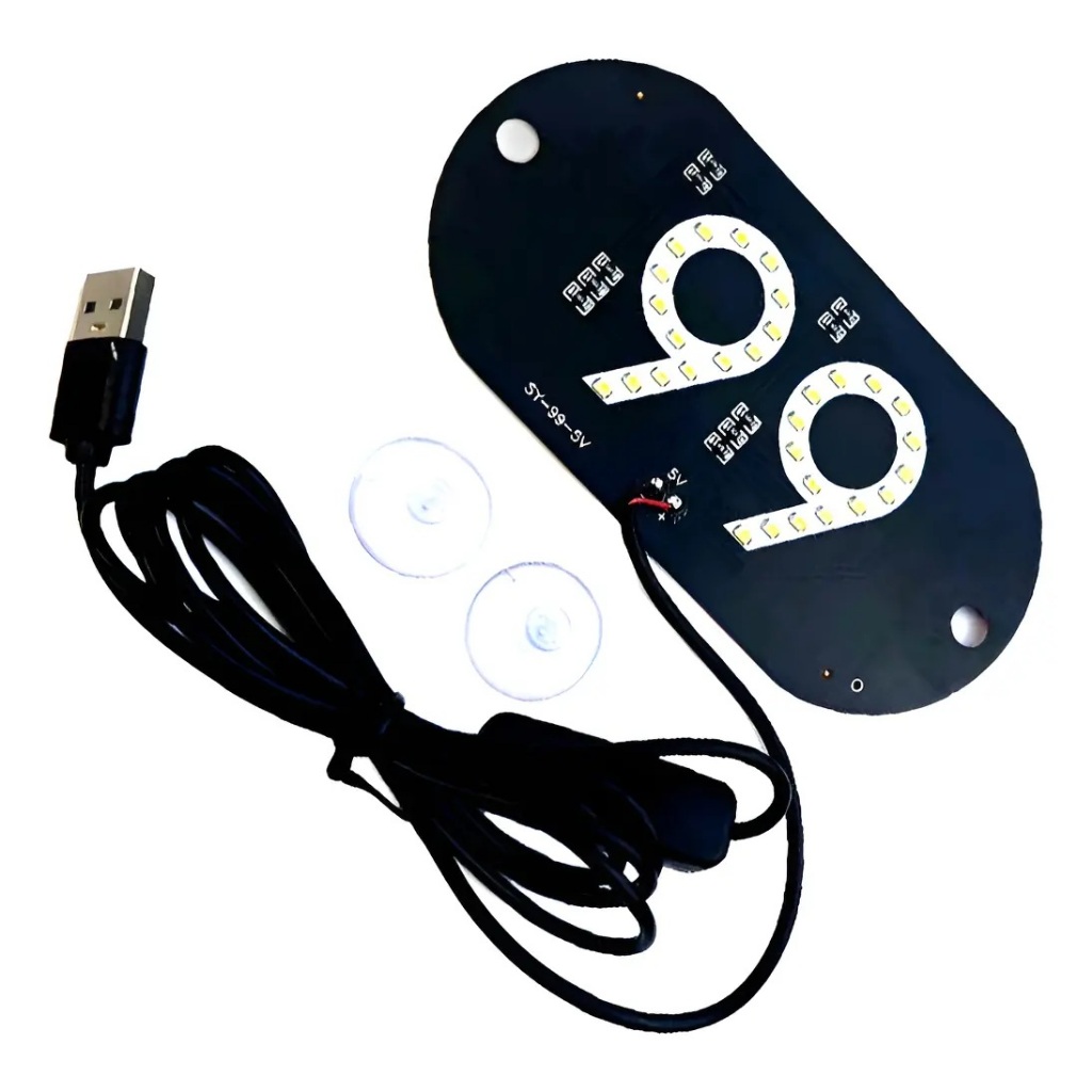 Placa Letreiro Aplicativo 99 Uber Letreiro Luminoso Led Usb Azul