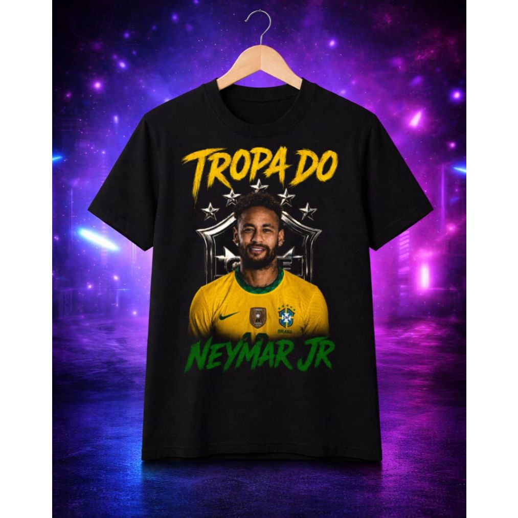 CAMISETA BLUSA MENINO NEY BRASIL COPA TÍTULOS, NINGUÉM É PENTA, CAMISA ESTILOSA FEMININA BRAZILIAN CORE, PAÍS DO FUTEBOL