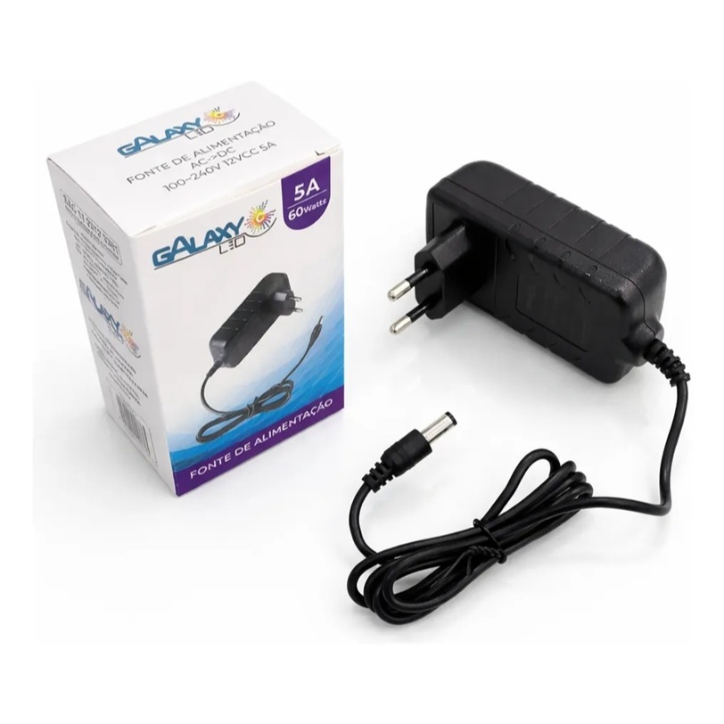 Fonte Eletrônica 2a/3a/5a 12v com conector P4