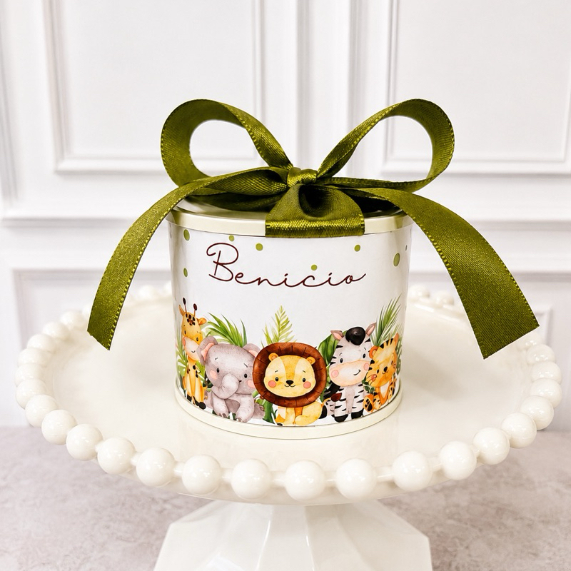 Kit Tubolatas Personalizadas Safari • Lembrancinha maternidade | batizado | aniversário | chá de bb • 5x6