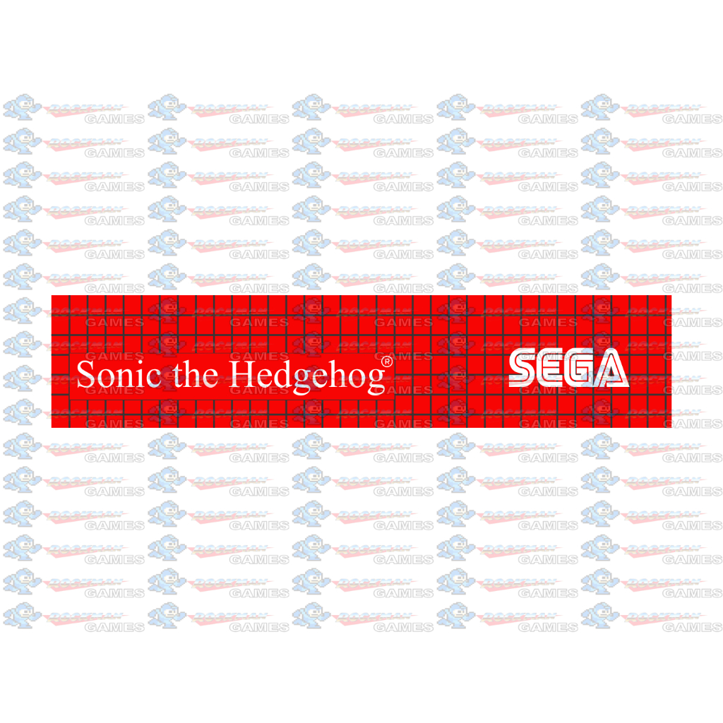 Sonic the Hedgehog - Label Adesiva P/ Cartucho De MASTER SYSTEM