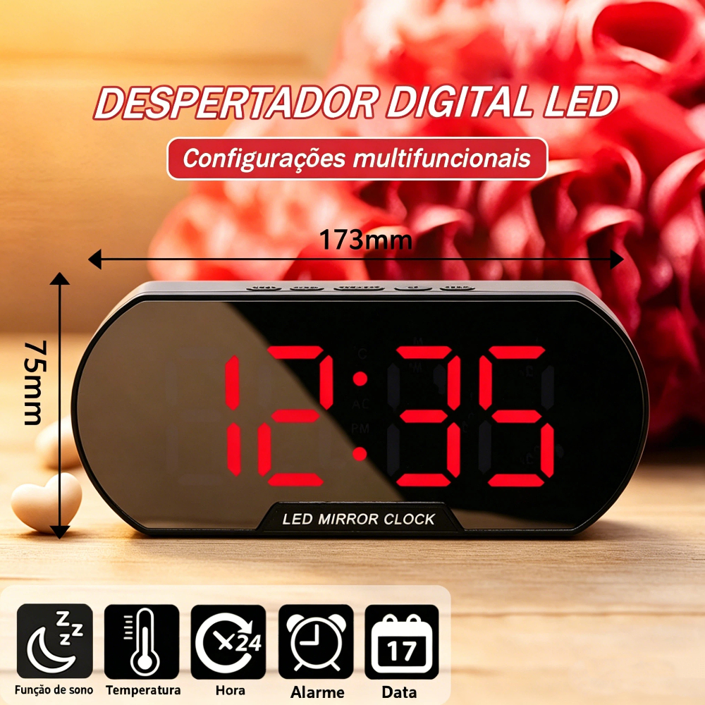 Despertador Inteligente Para Mesa Despertador Digital Com Exibição Da Temperatura