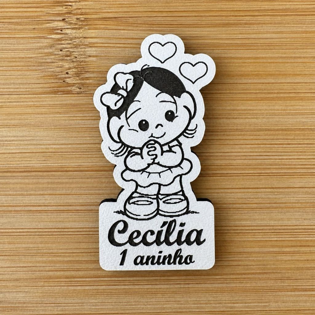Kit Imãs de Geladeira Magali Personalizada MDF Turma Da Mônica Aniversário Infantil Bebê Lembrancinha em Madeira MDF