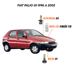 Kit Lâmpadas Farol LED Fiat Palio G1 1996 a 2002 6500K Luz Branca – Y3
