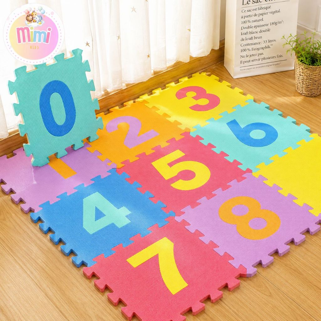 Tapete Educativo Infantil Eva 26 pçs Letras Alfabeto Grande 10 Peças Numeral Interativo