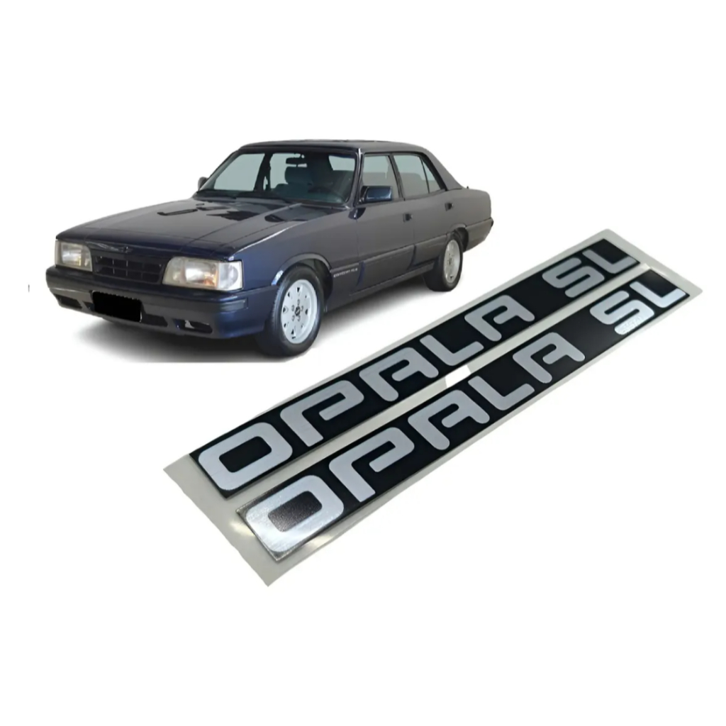 Par Adesivo Emblema Lateral Porta Opala SL 1991 Até 1994