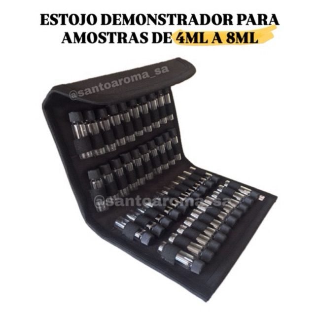 Estojo Demonstrador para amostras de 4ml a 8ml estojo para amostra de perfume