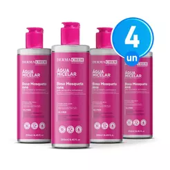 Kit 4 Água Micelar Rosa Mosqueta 250ml Dermachem