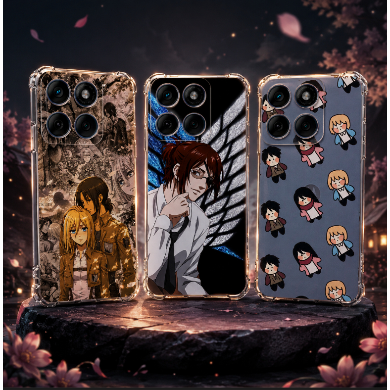 CAPA CAPINHA HEX COMPATIVEL COM G17, G57/POWER, G67/POWER E G77  DESENHO VARIADO ATTACK ON TITAN/SHINGEKI  ANTI IMPACTO