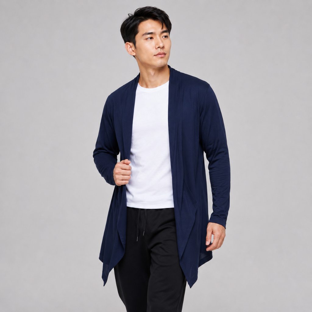 Cardigan Blusa De Frio Masculino Kimono Swag Sobretudo Long Line Estilo e Qualidade