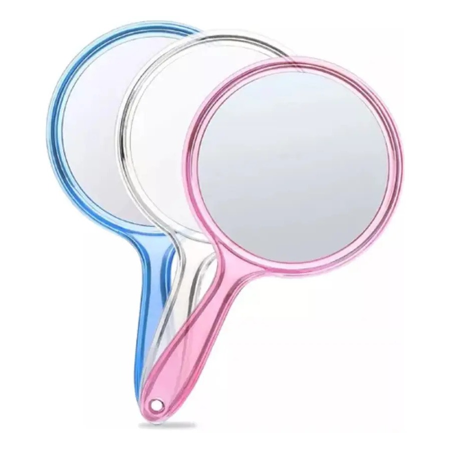 Espelho de Mão Dupla Face com Aumento Zoom | Portátil, Compacto e Leve | Ideal para Bolsa - Maquiagem - Viagem