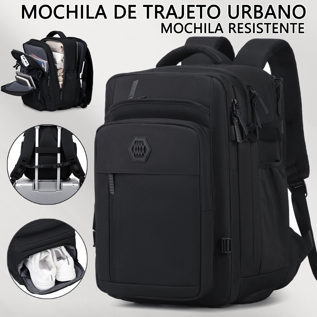 Mochila Resistente para Deslocamento, Executiva para Notebook, Multiuso Viagem, Impermeável e Grande Capacidade