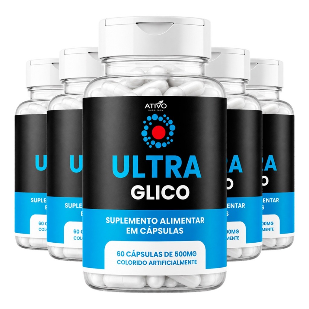 kit 5 Unidades - Ultra Glico | Ativo Nutrition — Equilíbrio da Glicose e Bem-estar Diário - Envio imediato