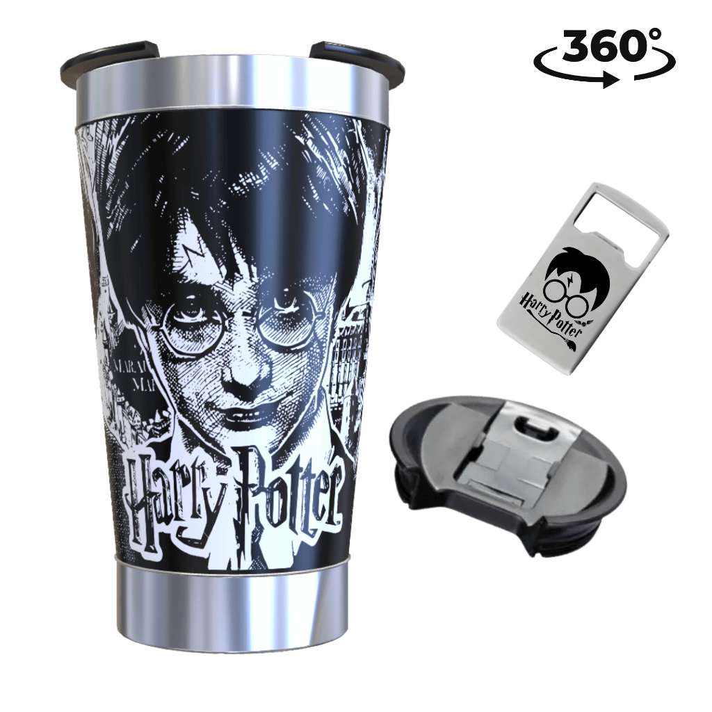 Copo Térmico Personalizado Em 360° Graus Harry Potter - Hogwarts Magica