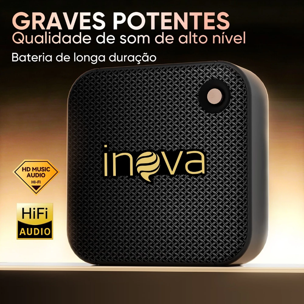 INOVA caixa de som bluetooth portátil alto falante bluetooth rádio alto falante à prova d'água