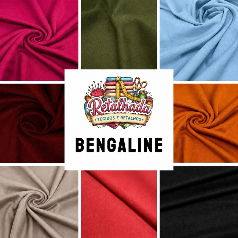 Tecido Bengaline Liso Com Elastano moda 1 metro x 1,50