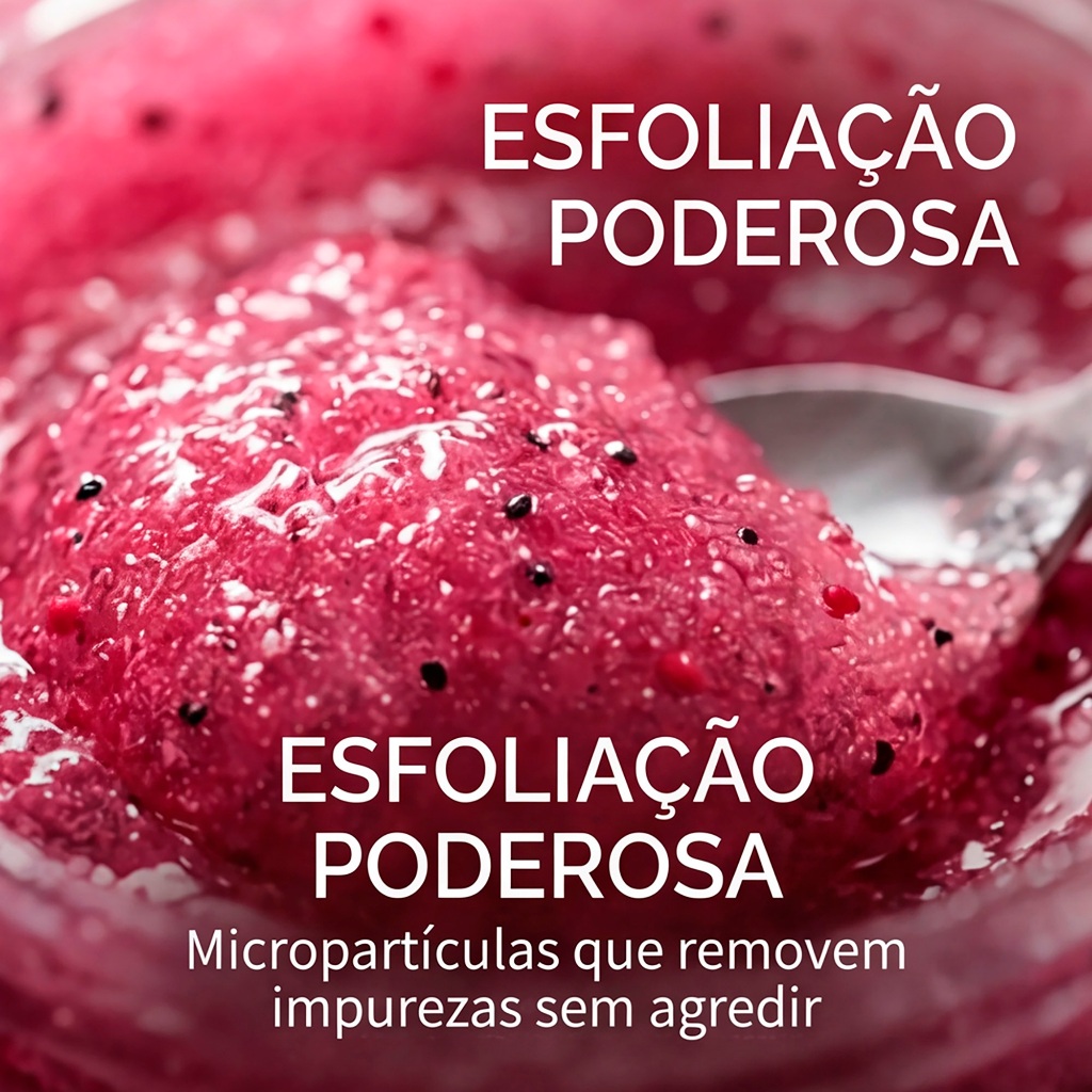 Esfoliante Corporal em Gel Blow Girl Morango com Creme Rocha Vulcânica e Efeito Glow 525g
