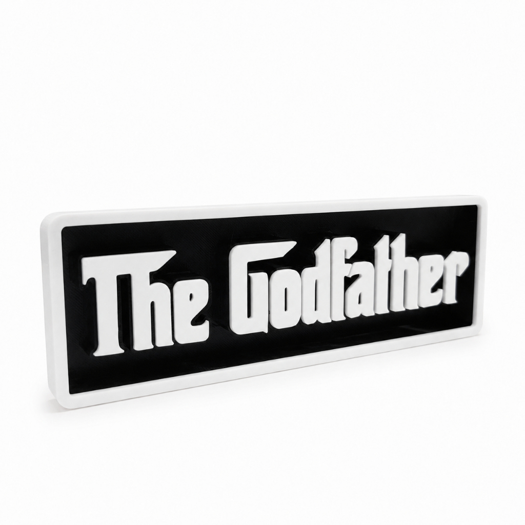 Placa Decorativa The Godfather O Poderoso Chefão 3D Geek Cinema Filme Clássico