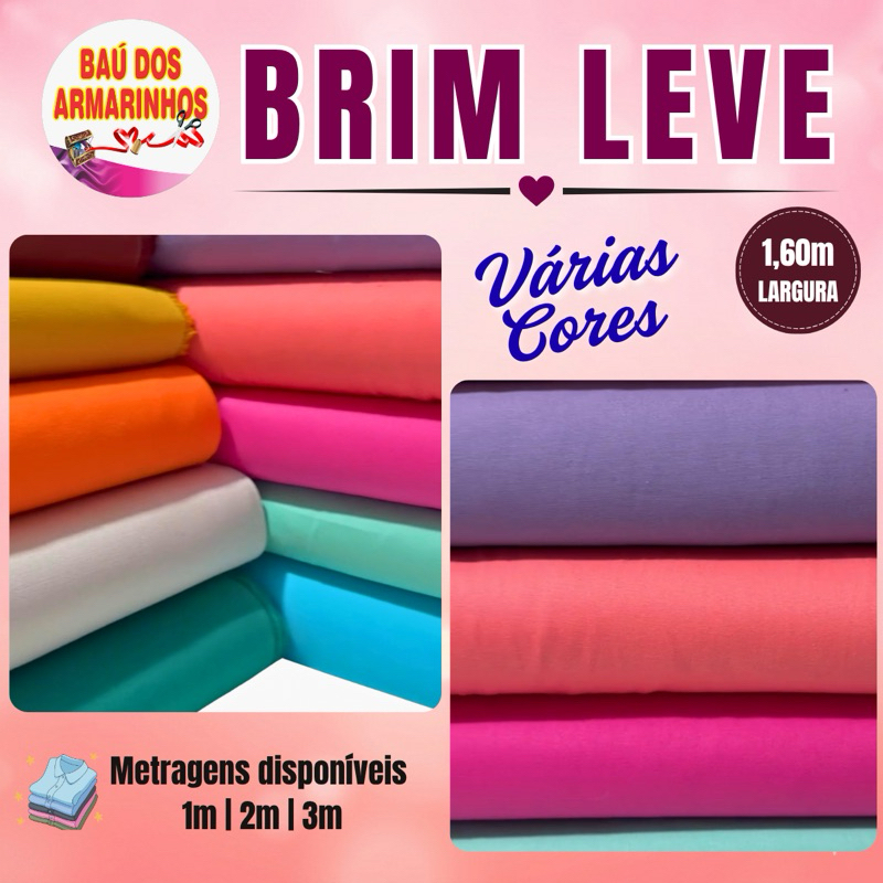 Brim Leve 1,60 larg – 1m | 2m | 3m - 100% Algodão - Confecção e Uniformes