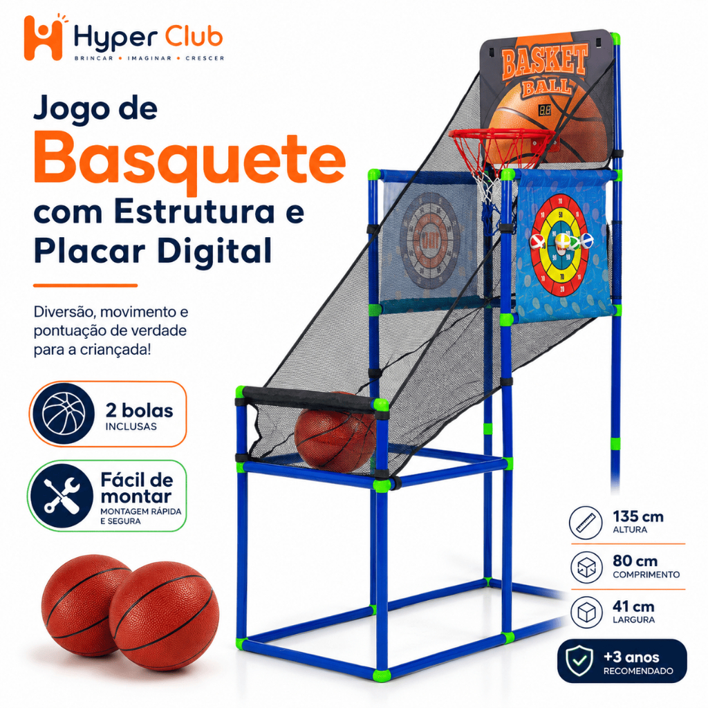 Jogo Tabela De Basquete Infantil Placar Eletrônico Completo