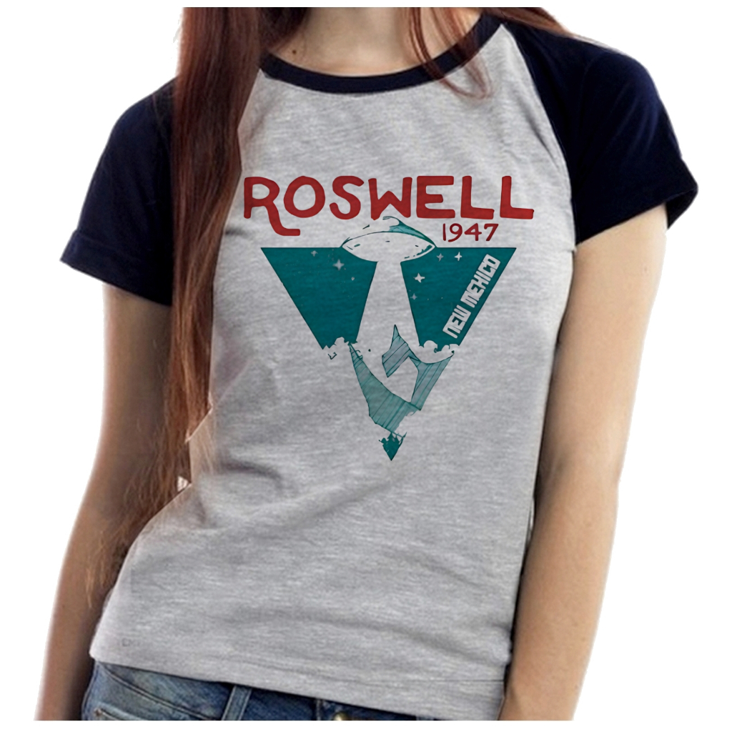 Baby Look Blusa Feminina ou Camiseta Unissex Roswell area 51 alien et ovni venom homem aranha