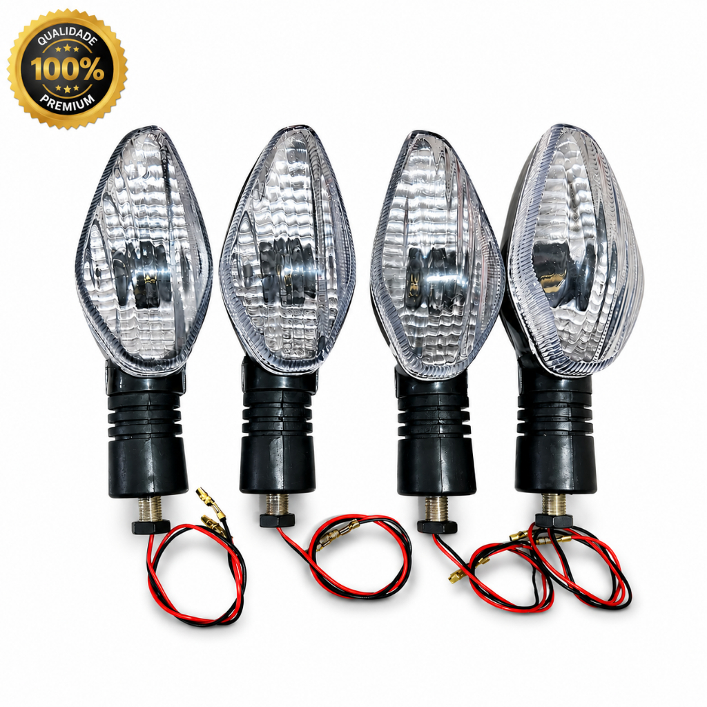 Kit 4 Pisca Seta Para  CG TITAN FAN BROS Cbx,cb Xre UNIVERSAL Acessórios e Peças de Reposição