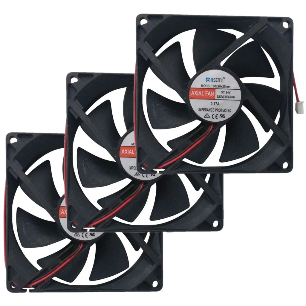 3pcs Micro Ventilador Cooler Fan 90x90x25 24v