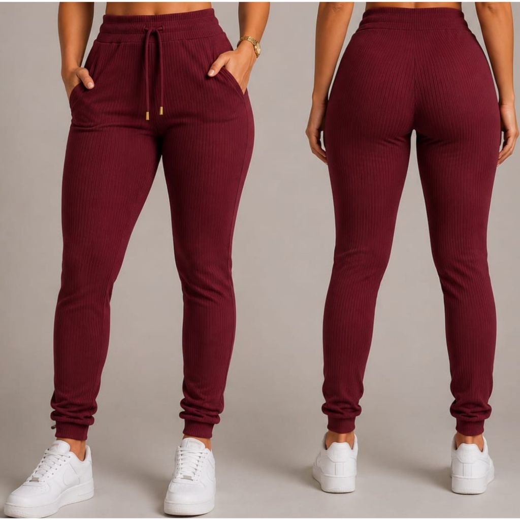 Calça feminina joguer  conforto serve pra sair dormi caminhada trabalho frio