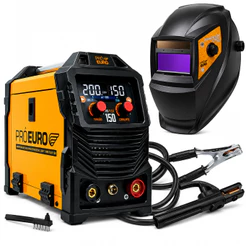 Kit Máquina Solda Multiprocesso MIG 150A Bivolt TIG MMA + Máscara Profissional Automática Pró Euro