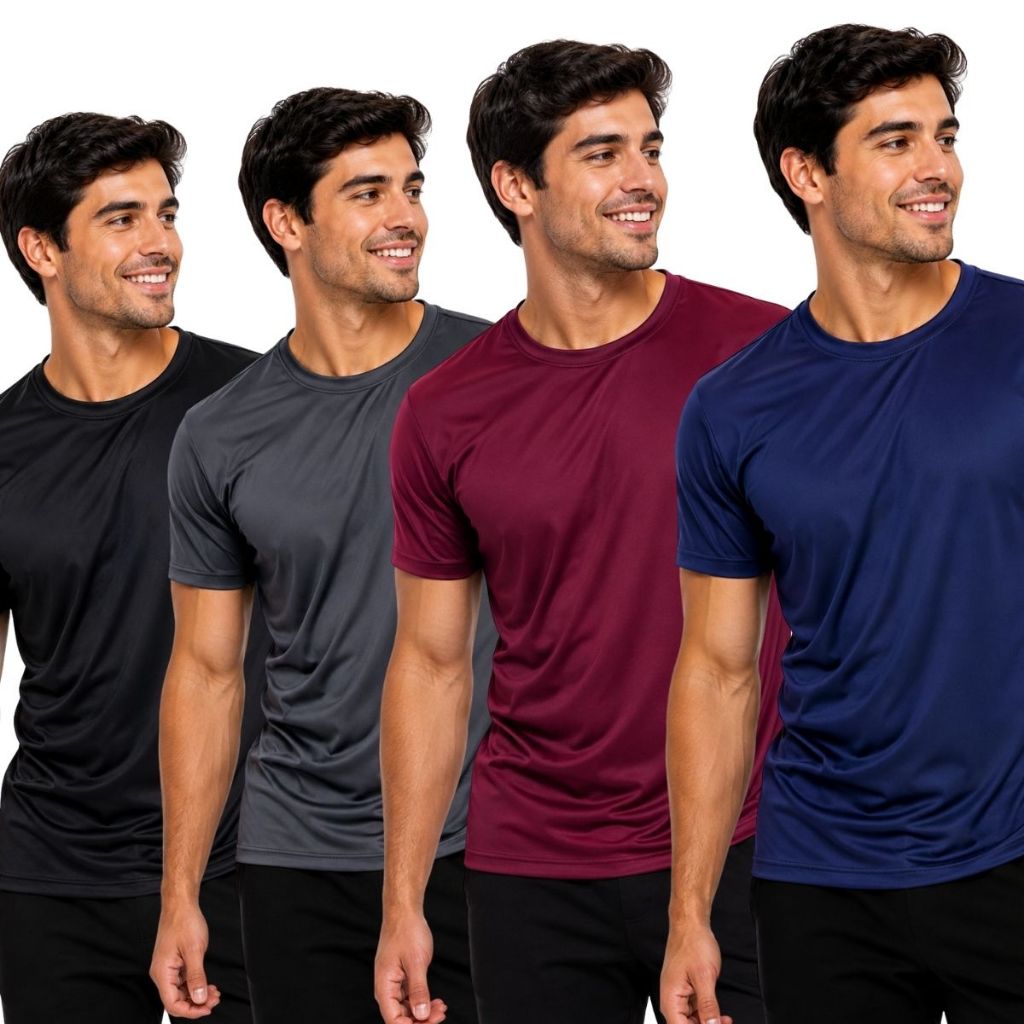 Kit 4 Camiseta Dry Fit Masculina Academia Treino Corrida Blusa Academia