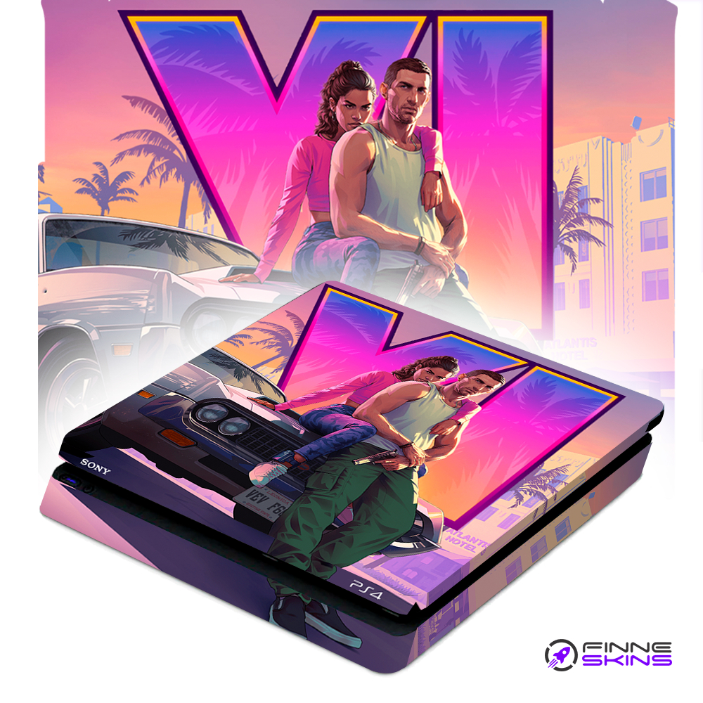 Finne Skins Adesivo Ps4 Playstation 4 Slim GTA VI