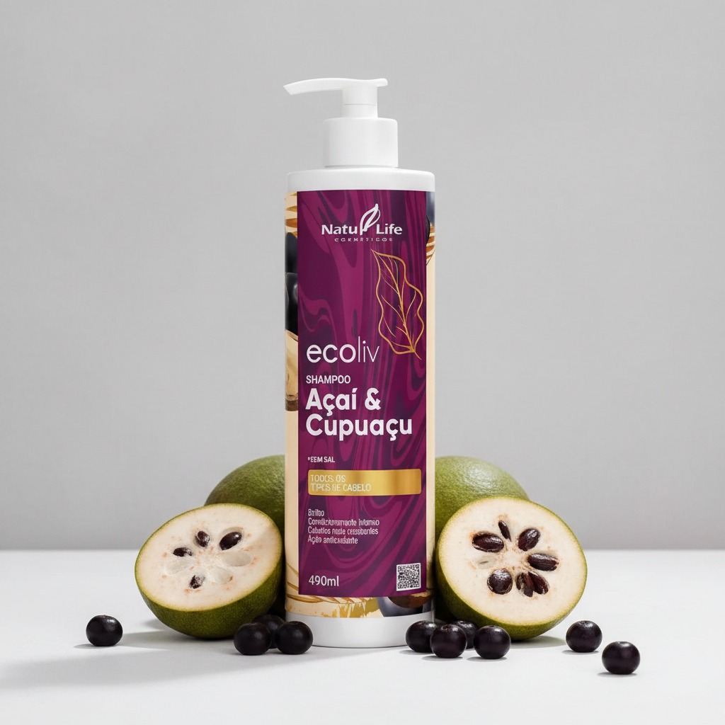 Shampoo Ecoliv Açai e Cupuaçu - Natulife 490ml
