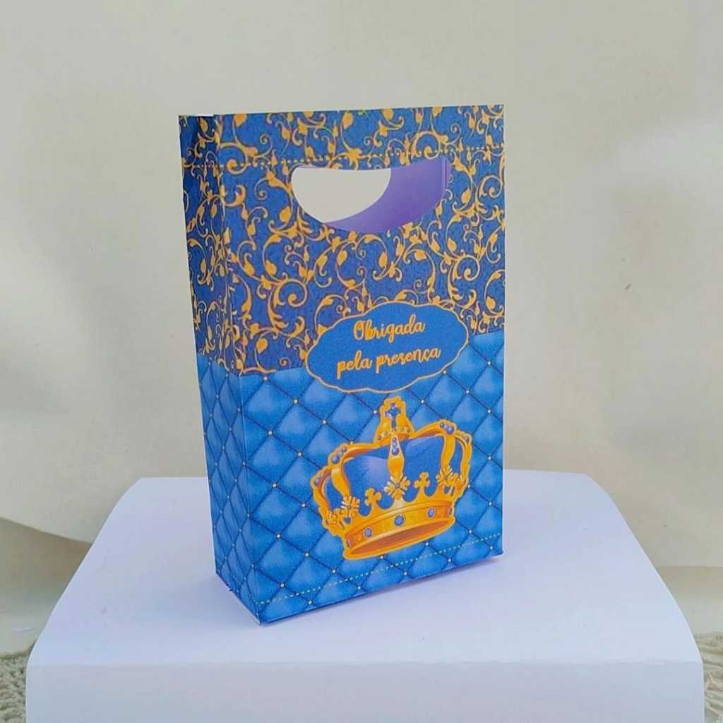 Kit Sacolinha Surpresa Festa Infantil Personalizada REALEZA Lembrancinhas Aniversário PEGUE E MONTE