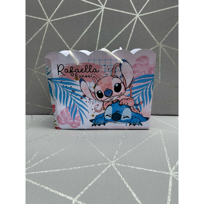 Sacolinha Personalizada Stitch - Pegue e Monte - lembrancinha Stitch