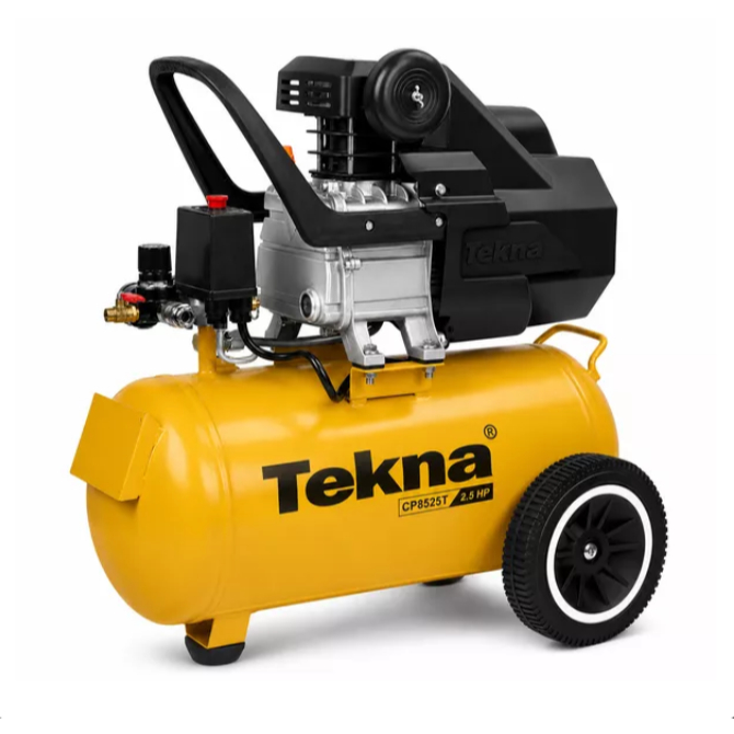 Compressor de ar Tekna 24L / 22L úteis Cp8525t 2,5 Hp Pressão 8 bar 220v 127v