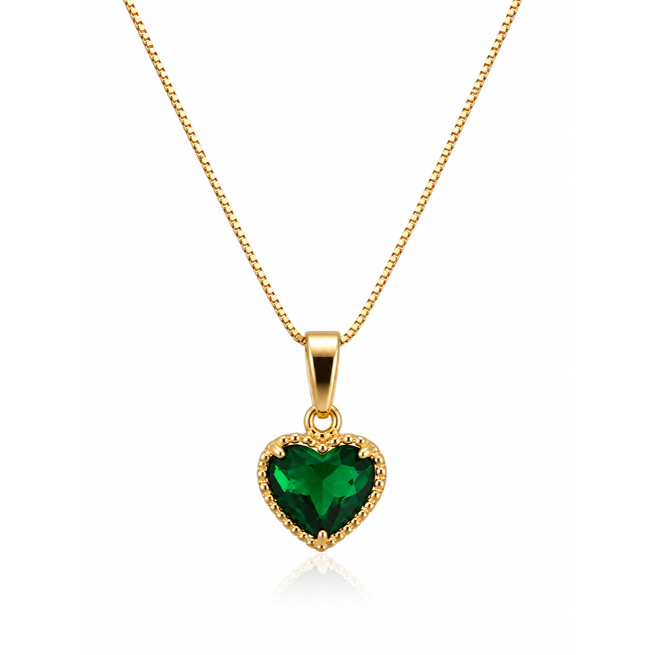Colar Veneziana com Pingente de Coração Banhado no Ouro18 k