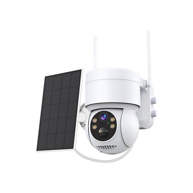 Câmera Segurança Solar WiFi 360° Externa Speed Dome Visão Noturna Detecção Movimento Vigilância Residencial