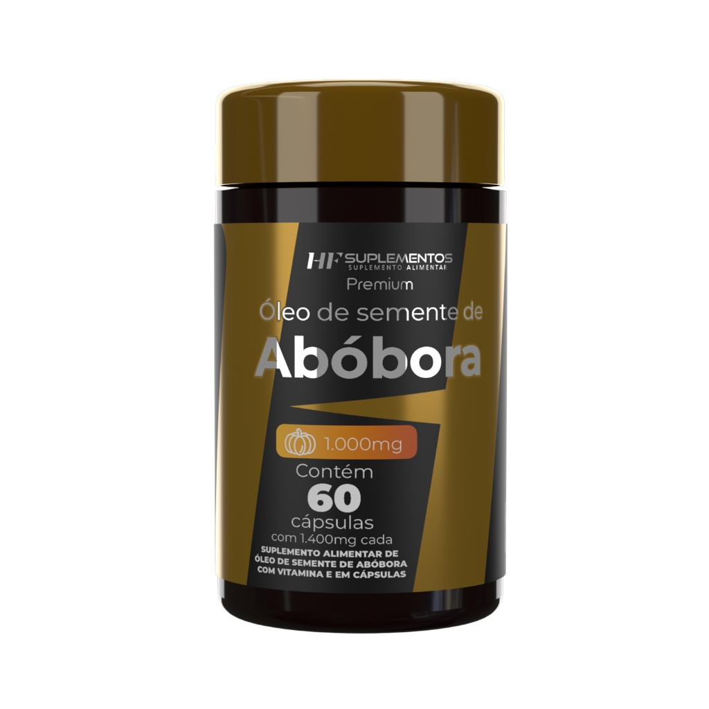 Óleo Semente de Abóbora 1400mg HF Suplementos 60 Caps Próstata Natural Puro Rico em Zinco Saúde