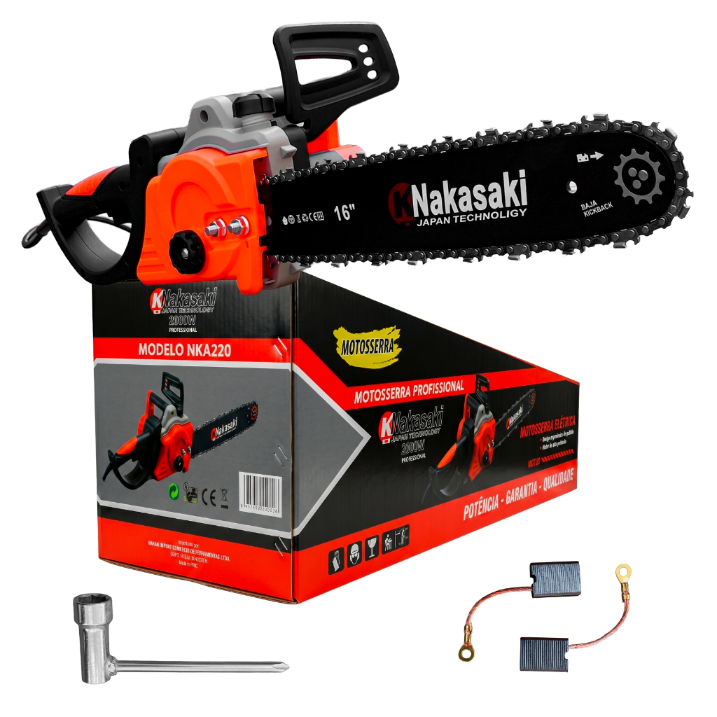 Motosserra Elétrica Profissional Sabre 16" Pol 2000W - Alta Potência, Corte Rápido e Preciso