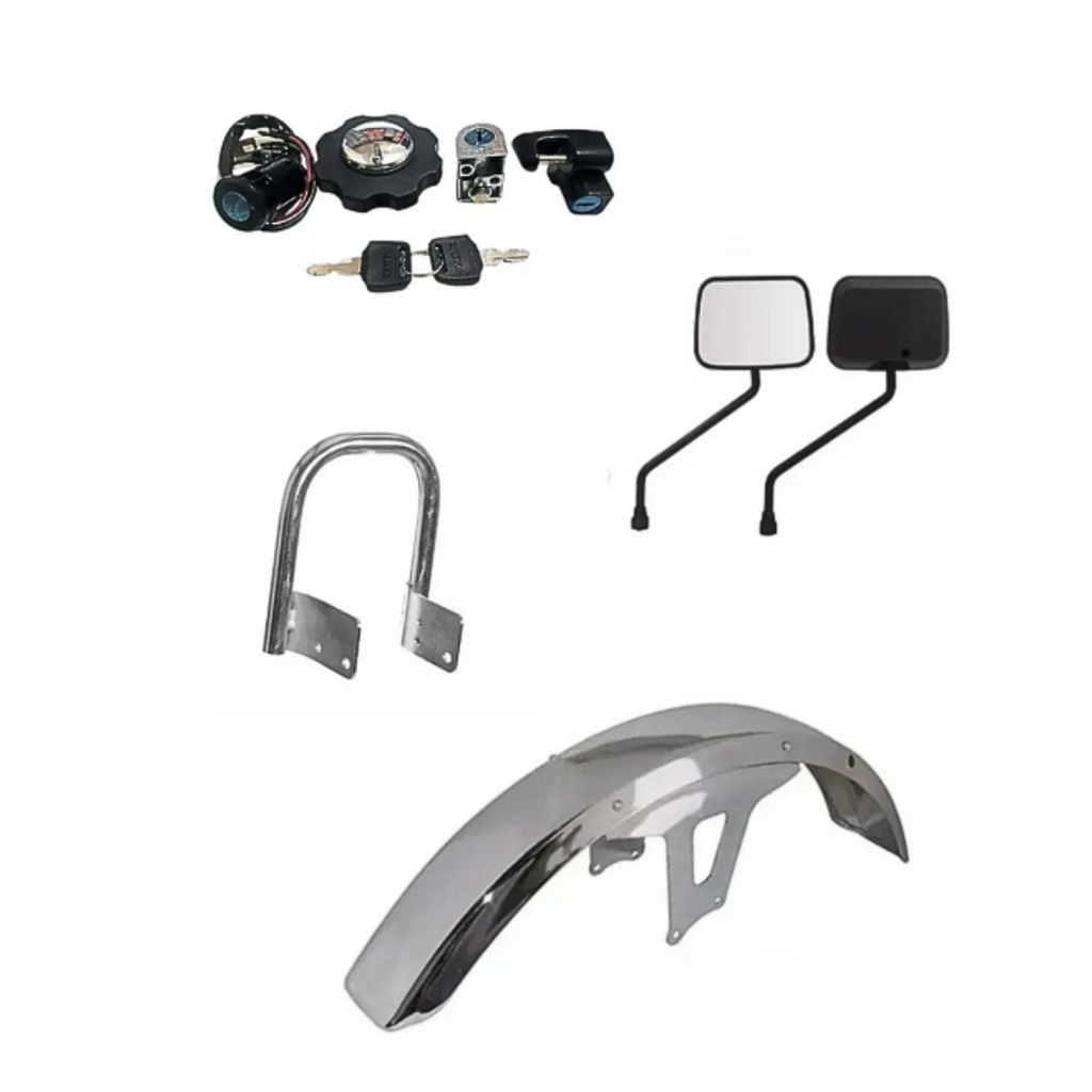 Kit Ignição Cg Today 83 / 94 Travas Barra Espelho E Paralama