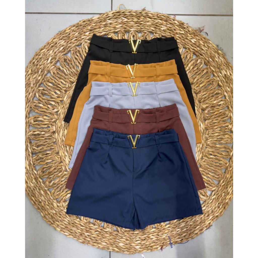 Short Feminino, Elegante mais vendido, social alfaiataria com elastico short alfaiataria feminino, short social feminino