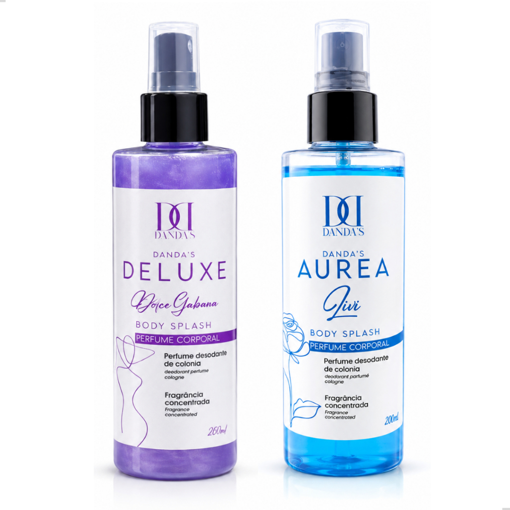 Kit 2 Body Splash Desodorante Corporal Perfume Colônia Fragrância Feminino Dolce Gabana e Livi