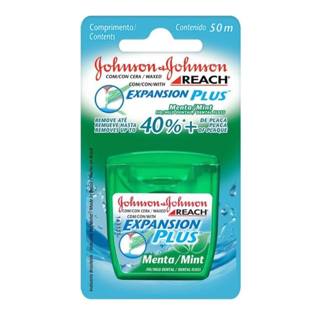 Fio Dental Johnson's Reach Expansion Plus Sabor Menta 50m