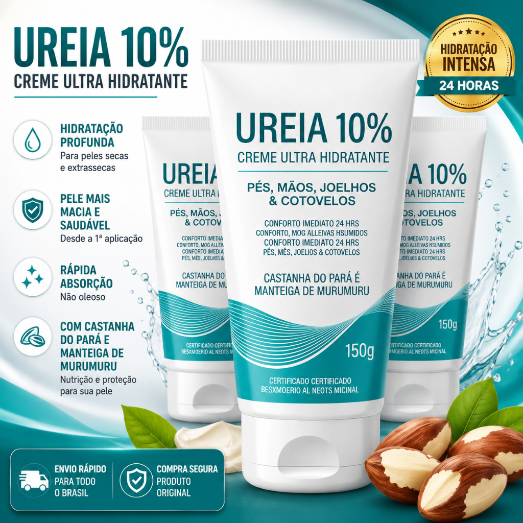 Creme Hidratante com Ureia Demazon Ultra Hidratante para Pele Ressecada e Áspera