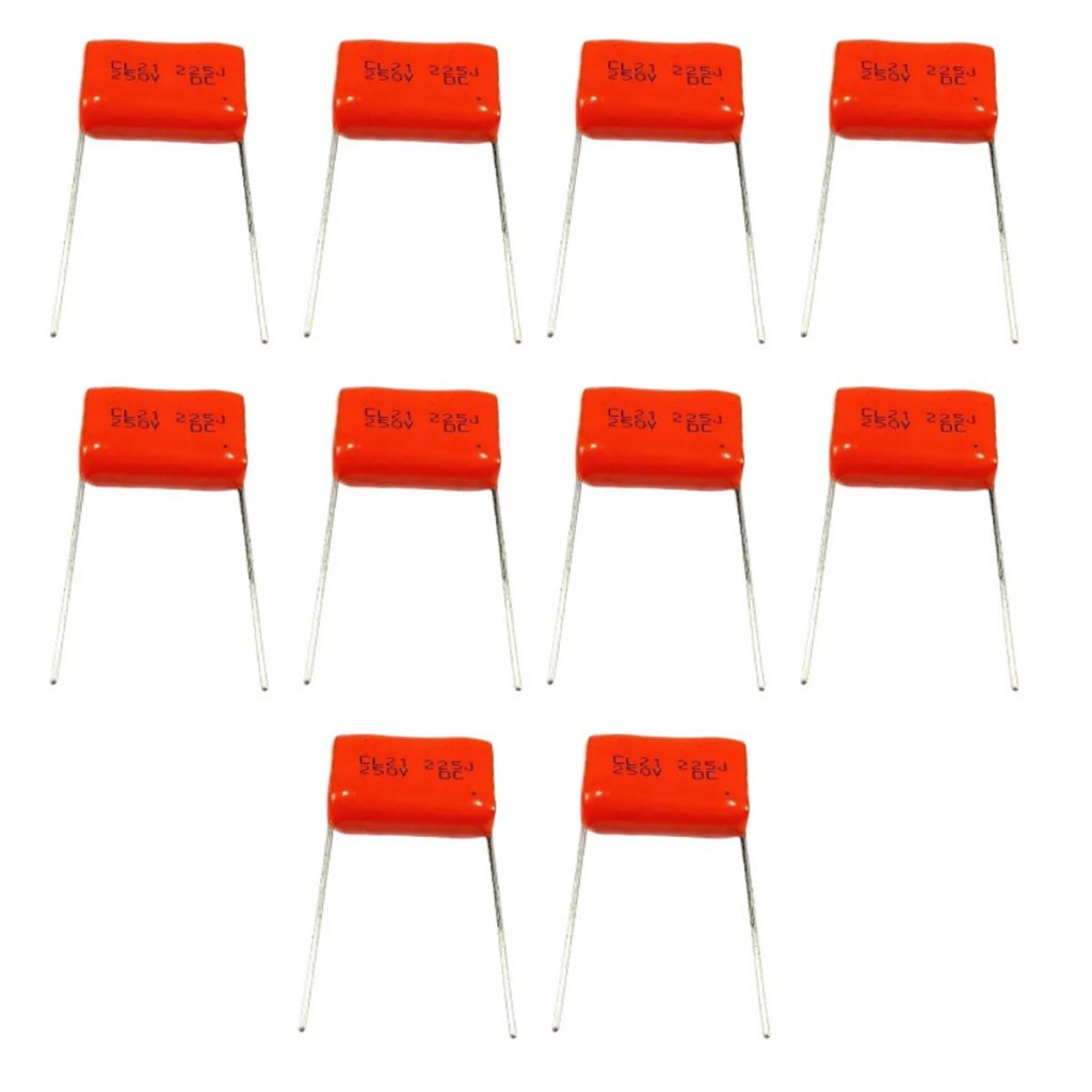Kit 10 Capacitor Para Super Tweeter 2,2 x 250V 2m2x250v Poliester Twuite